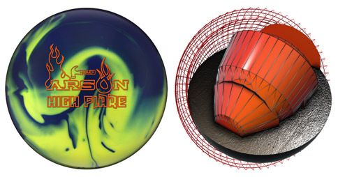 New newest in Box - 15 lb - Hammer - Arson High Flare Solid (X-Out) - Bowling Ball